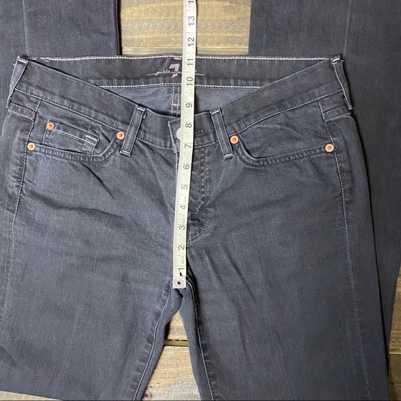 7 For All Mankind Black Bootcut Jeans Size 30 - Picture 11 of 15